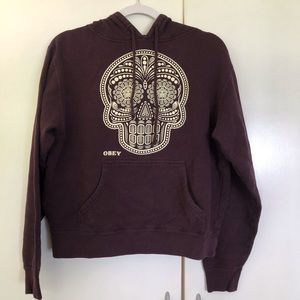 OBEY Sugar Skull Large Hoodie Sweatshirt